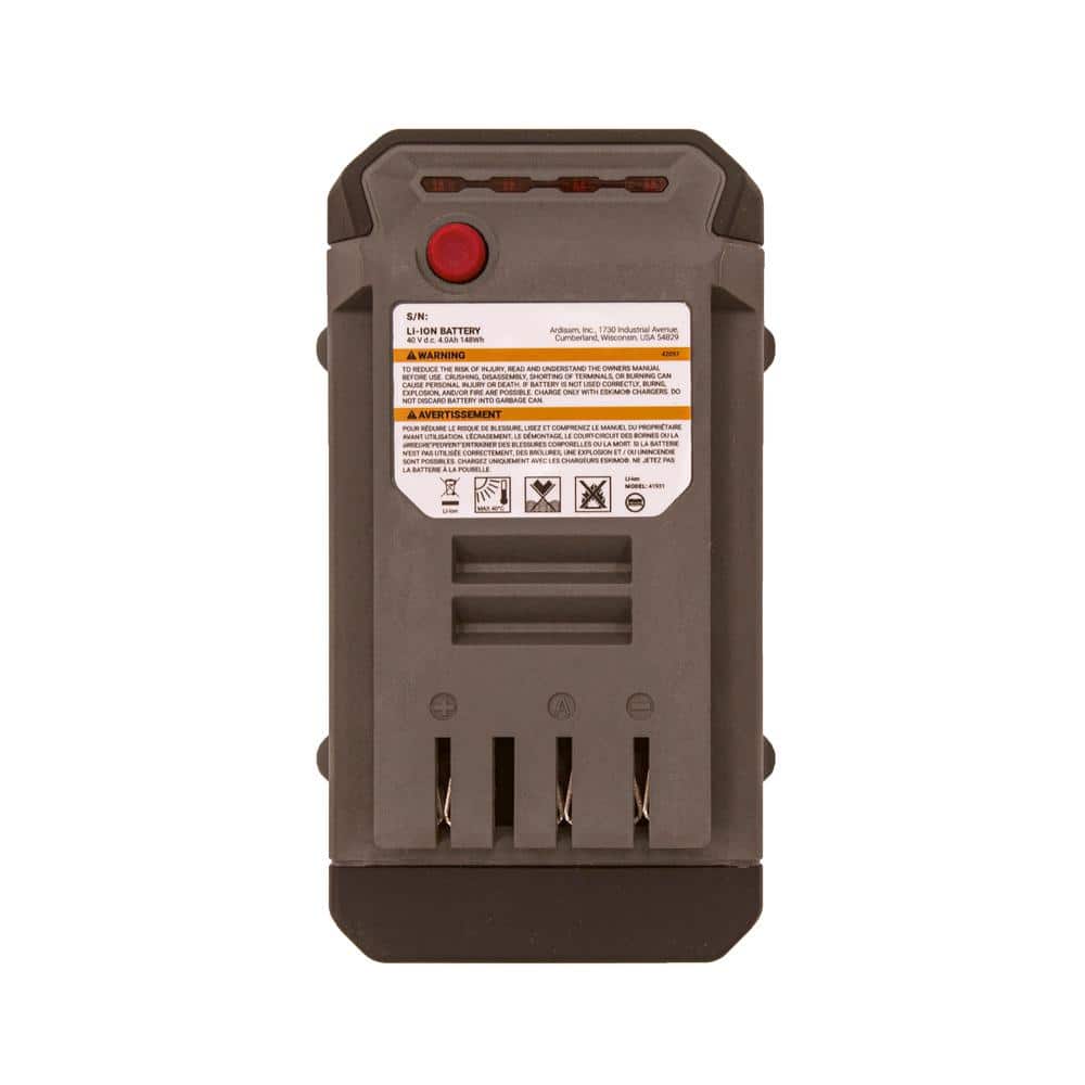 Eskimo Battery, 4 Amp-Hour, 40V Lithium-ion, Gray, 43691 43691