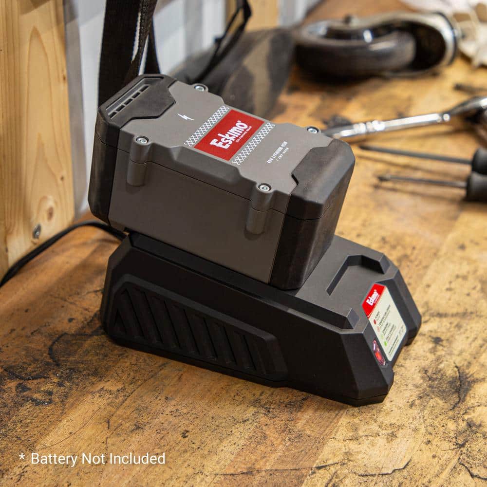 Eskimo E40 Battery Charger, 40-Volt Lithium-ion, Black, 2-Amp Charger, Smart Charging, Indicator Light