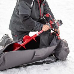 Eskimo Electric Auger Carry Bag, E40 Compatible, Gray, Carry Handle, Extension Pocket, Durable Construction, Storage Pockets, 46078