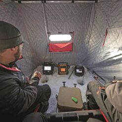 Eskimo Eskape 2600 Insulated 2 Person Ice Fishing Shelter, Red