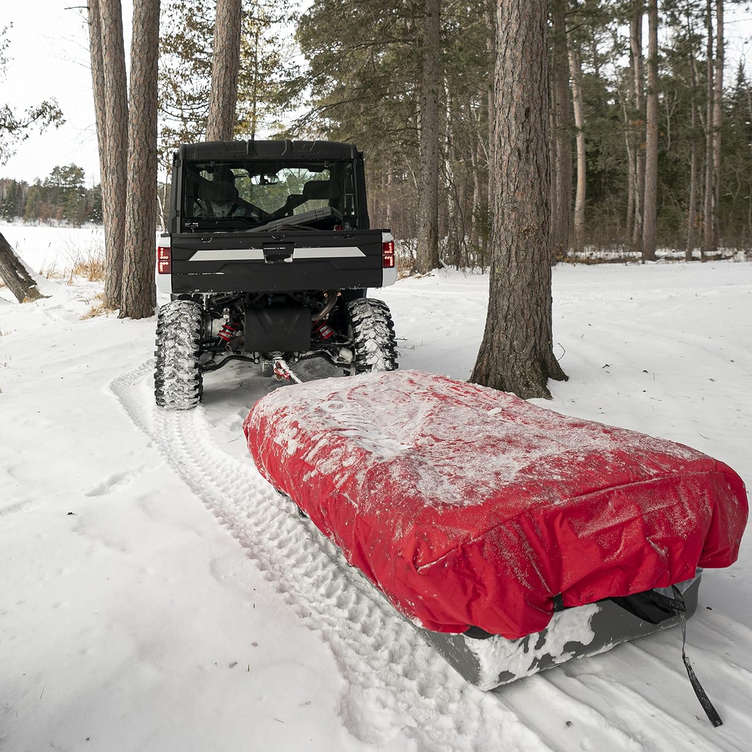 Eskimo 34120 64" Sled Travel Cover, Black/Red