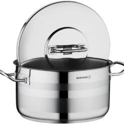 Korkmaz Astra2 Stainless Steel Pot, High-Performance Multi-Purpose Cookware with Lid, 15.85 Quart