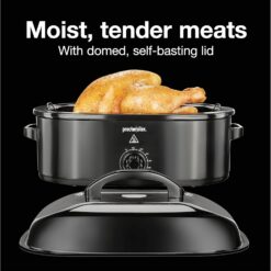 Proctor Silex 24-Pound Electric Roaster Oven with Variable Temperature Control, Self-Basting Lid & Removable Pan, 18 Quart, Black (32211)