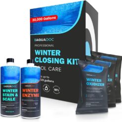 AquaDoc Pool Winterizing Kit for Closing Pools - Treats Up to 30,000 Gallons - Winter Closing Kit for Inground and Above Ground Pools - Winterizing Pool Chemicals Made in USA