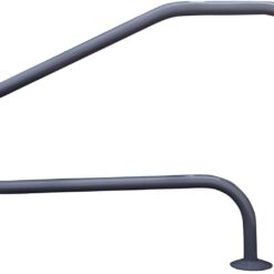 Saftron RTD-448-GG 4 Bend Swimming Pool Mounted Polymer Handrail, Graphite Gray