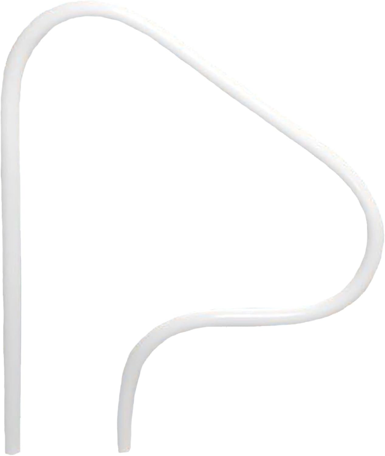 Rust Proof RTD-340 White 3-Bend Return-to-Deck Figure 4" Swimming Pool Handrail - 32" H x 40" W (Matching Color Escutcheons and Freight Included)