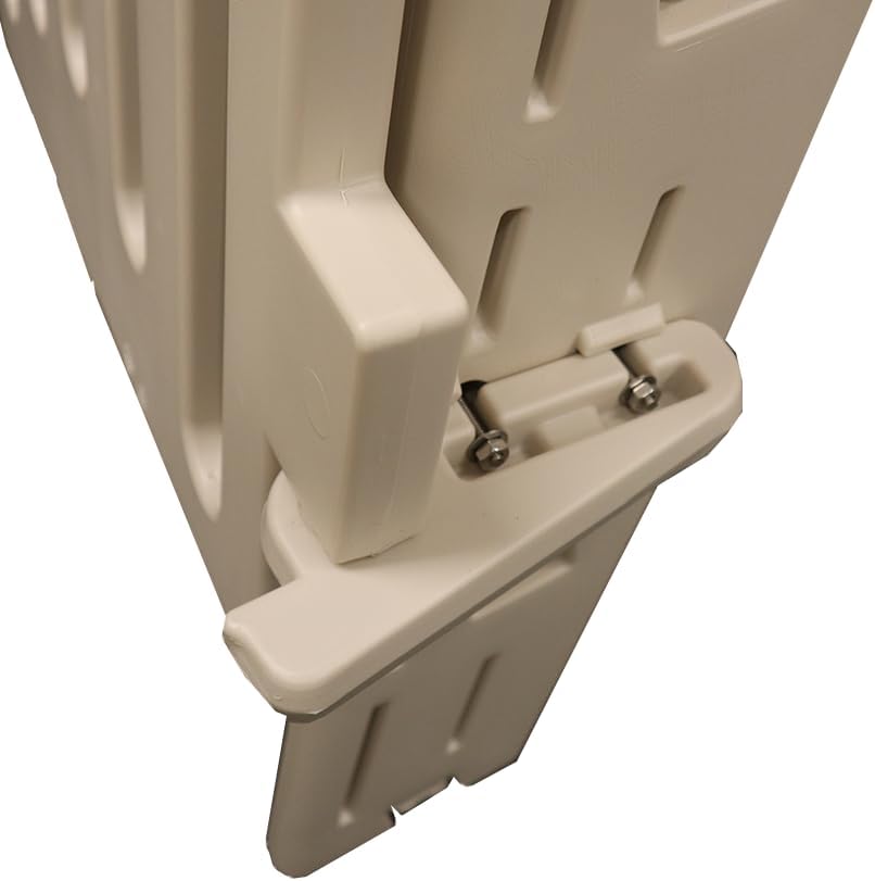 Confer Plastics G7200 Roll Guard Self Closing Self Latching Pool Ladder Safety Gate with 73-inch High Latch and Included Padlock, GATE ONLY for Use on 7200 RollGuard A-Frame Ladder Only, Warm Grey