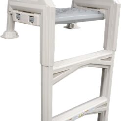 Confer Plastics 635-52X Sturdy Above Ground in-Pool Swimming Pool Ladder for Decks Adjustable from 46