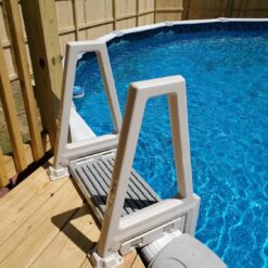Confer Plastics 635-52X Sturdy Above Ground in-Pool Swimming Pool Ladder for Decks Adjustable from 46