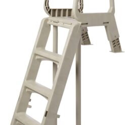 Main Access 200700T Smart Choice Comfort Incline Outside Pool Ladder Heavy-Duty Adjustable Resin Ladder for 48-54 Inch Above Ground Swimming Pools, Gray