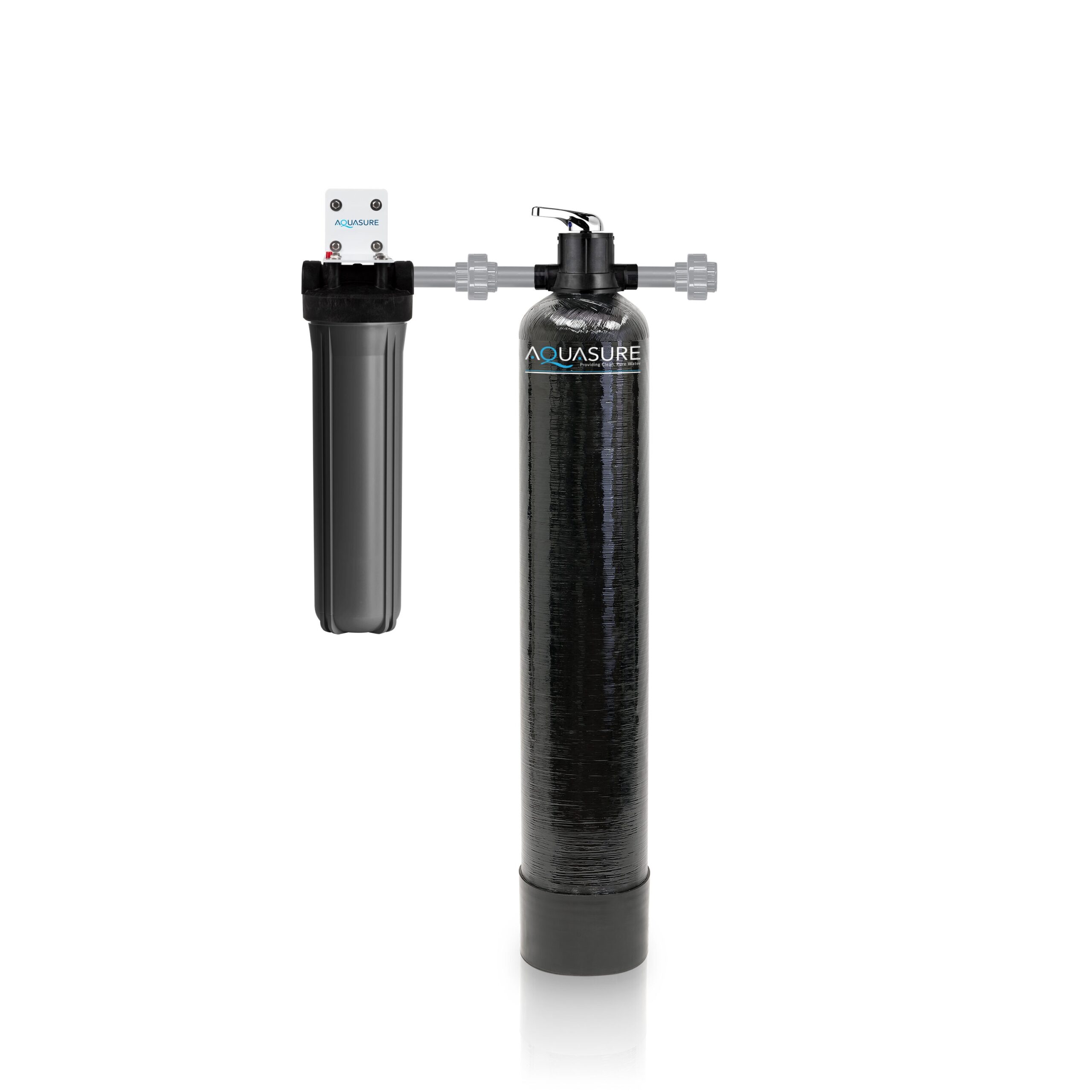 AQUASURE Fortitude Pro Carbon and Sediment Whole House Water Filtration System Dual-Stage 9-GPM 30 Micron