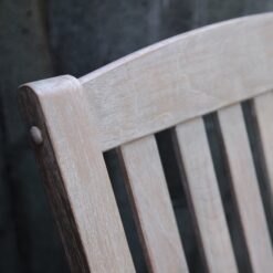 Cambridge Casual Heaton Weathered Gray Teak Wood Frame Rocking Chair with Slat Seat
