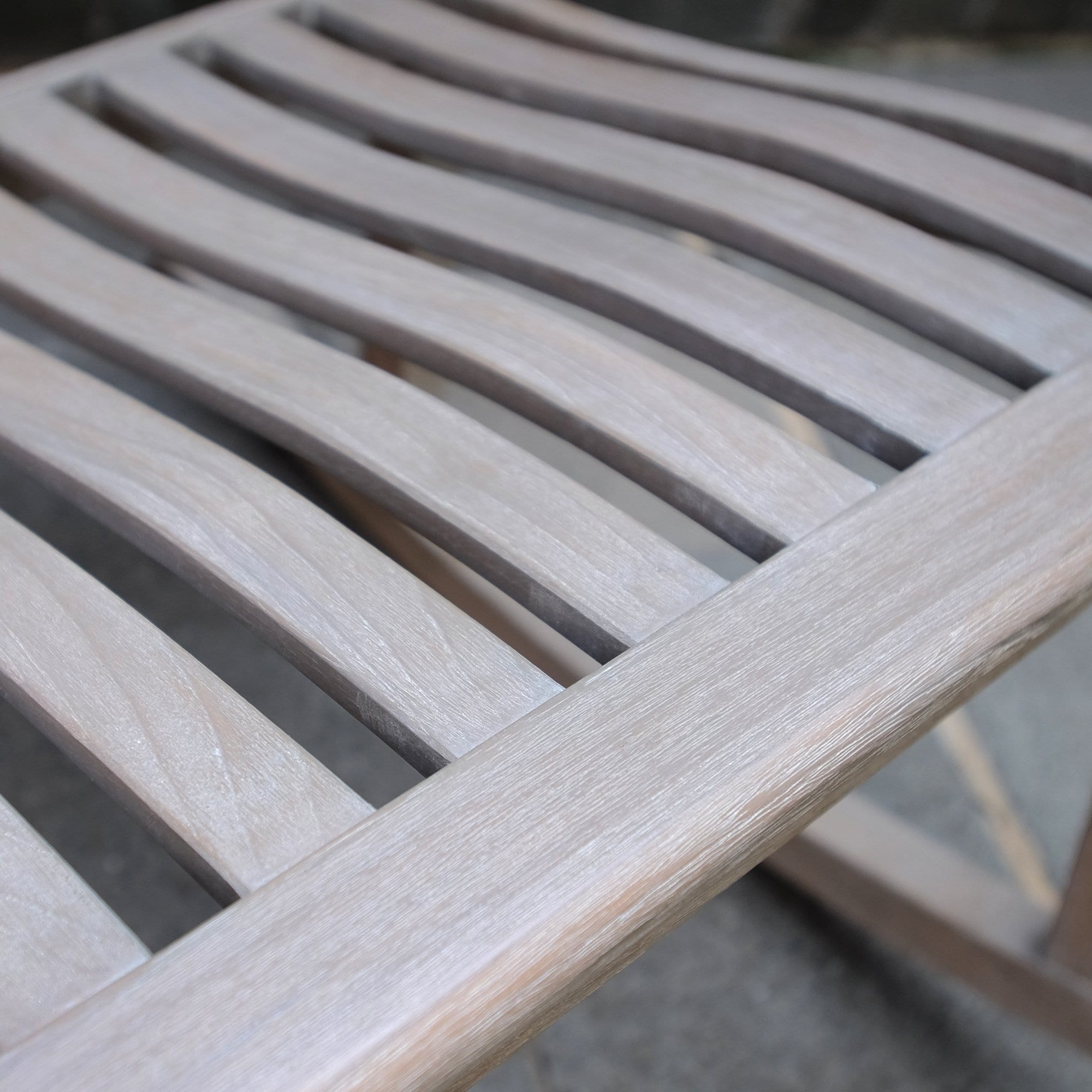 Cambridge Casual Heaton Weathered Gray Teak Wood Frame Rocking Chair with Slat Seat