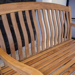 Cambridge Casual Colton 2 -person Natural Teak Wood Outdoor Glider