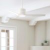 Hunter Piston 52-in Fresh White with Fresh White Blades LED Covered Outdoor Ceiling Fan With Light and Remote Control Included 3 -Blade