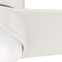 Hunter Havoc Weathermax 54-in Fresh White with Fresh White Blades LED Uncovered Outdoor Ceiling Fan With Light and Wall Control Included 3 -Blade