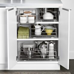 simplehuman 9 inch Pull-Out Cabinet Organizer, Heavy-Gauge Steel Frame