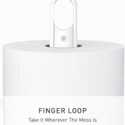 simplehuman Standing Paper Towel Holder with Spray Pump, White Stainless Steel