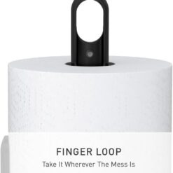 simplehuman Standing Paper Towel Holder with Spray Pump, Black Stainless Steel