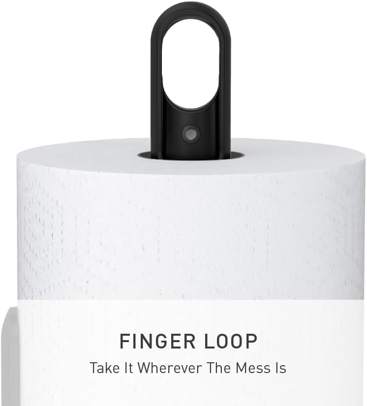 simplehuman Standing Paper Towel Holder with Spray Pump, Black Stainless Steel