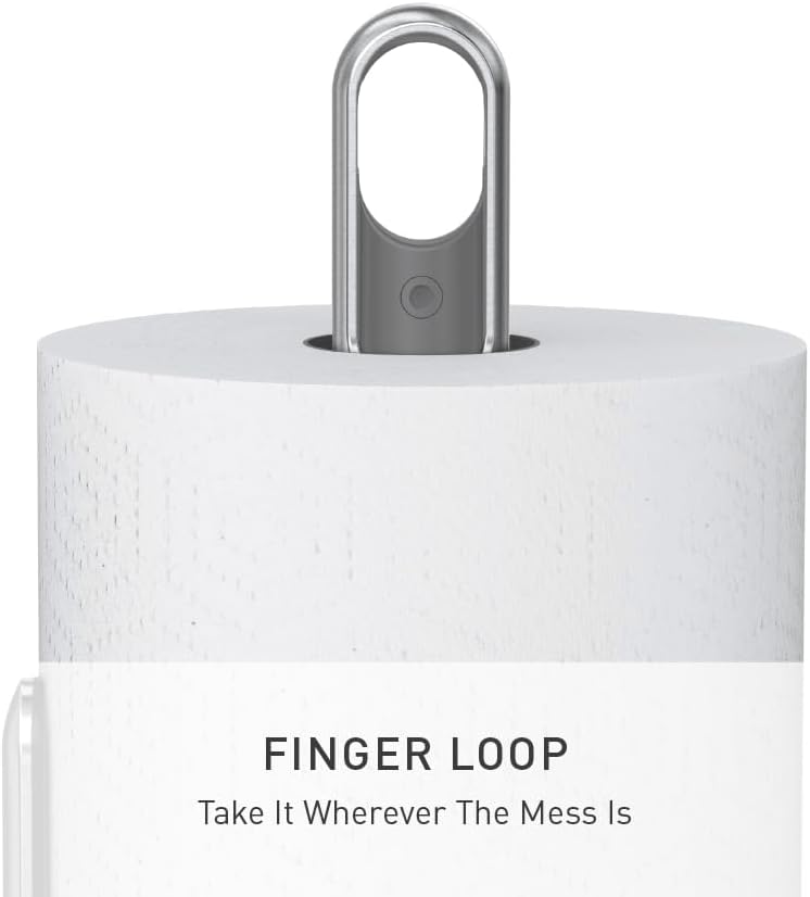 simplehuman Standing Paper Towel Holder with Spray Pump, Brushed Stainless Steel