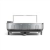 simplehuman Large Capacity Dish Drying Rack with Stainless Steel Frame, 360º Easy Drain Swivel Spout, Utensil & Wine Glass Holder, Anti-Residue Coating, Moisture Control Surface, Grey