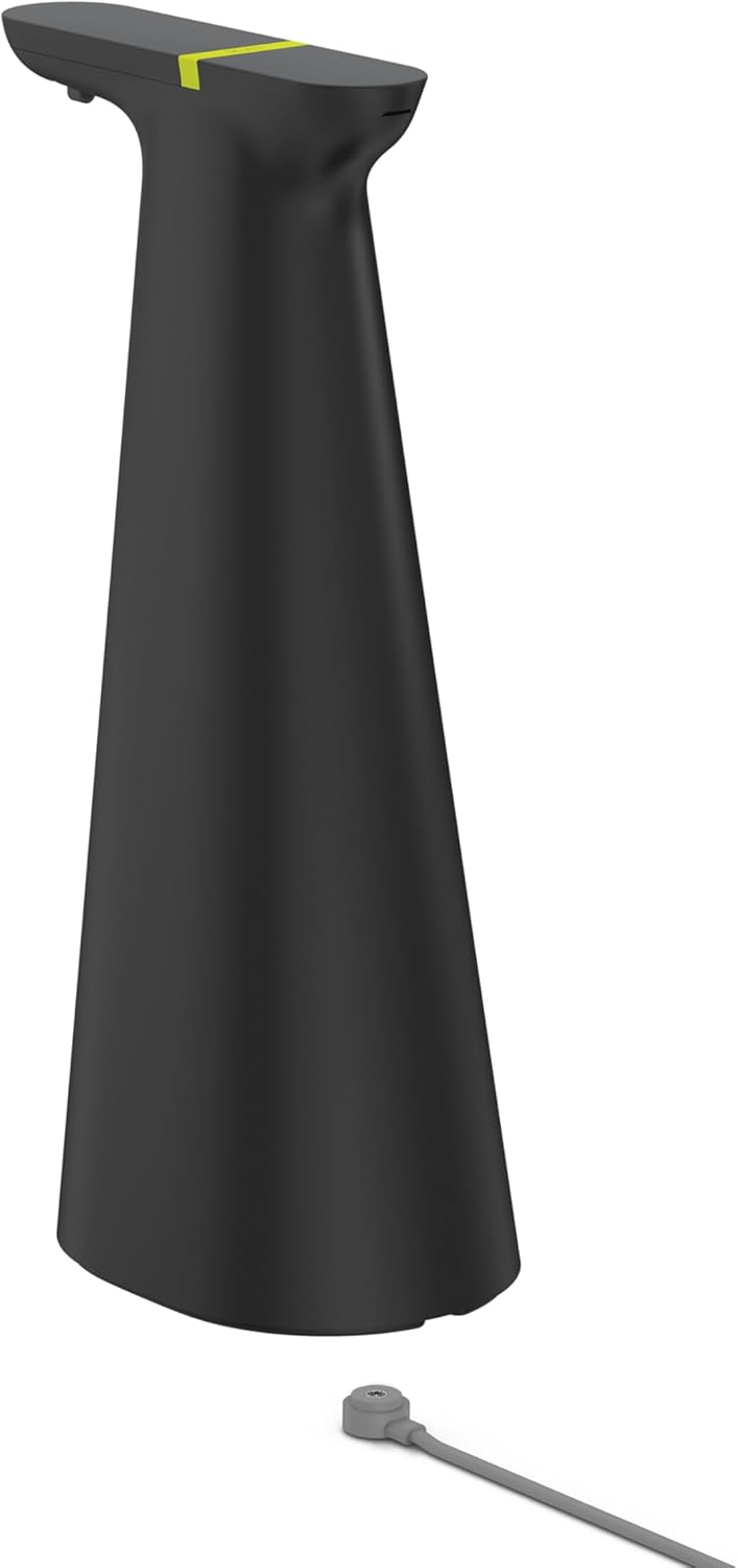 simplehuman Sensor Spray, Intuitive Touch 12 oz Continuous Spray Bottle, Superfine Mist, Wide-coverage Cone & Ultra-precise Jet, Refillable & Rechargeable, Multi-Use, Black