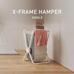 simplehuman single x-frame laundry hamper, White, 65L