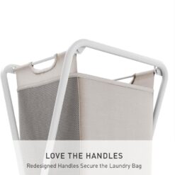 simplehuman single x-frame laundry hamper, White, 65L