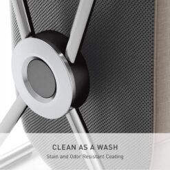 simplehuman single x-frame laundry hamper, Chrome, 65L