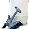 FoodCycler Eco 5 Bucket & Infinity Brush Pack – Kitchen Compost Bin Cleaner & Cleaning Brush Set – Sustainable Food Processor, Trash Can & Recycling Bin Cleaning Supplies & Essential (White)