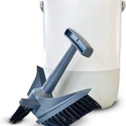 FoodCycler Eco 5 Bucket & Infinity Brush Pack – Kitchen Compost Bin Cleaner & Cleaning Brush Set – Sustainable Food Processor, Trash Can & Recycling Bin Cleaning Supplies & Essential (White)