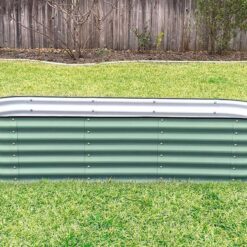 Vego Garden 42-in W x 60-in L x 17-in H Olive Green Metal Raised Garden Bed