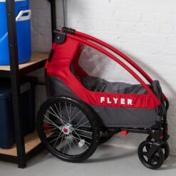 Radio Flyer Duoflex 2 in 1 Bike Trailer and Double Stroller for Toddlers, 1+ Years