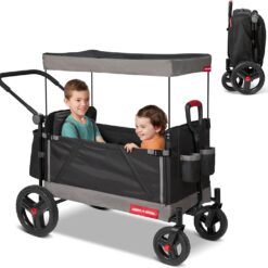 Radio Flyer Wagon for Kids, Baby Stroller, Outside Toys for Toddlers 1-3, Rolling Cart, Beach Cart with Wheels, Trav'ler Stroller Wagon with Protective Cover, for Ages 1+ Years