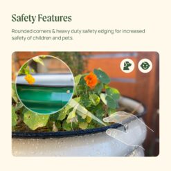 Vego Garden 17-cu ft 42-in W x 42-in L x 17-in H Olive Green Galvanized Metal Raised Garden Bed
