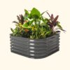 Vego Garden 17-cu ft 42-in W x 42-in L x 17-in H Modern Gray Galvanized Metal Raised Garden Bed