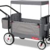 Radio Flyer Odyssey Collapsible Stroll N Wagon with Storage Bag, Light Gray