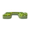 Vego Garden 92-cu ft 84-in W x 138-in L x 17-in H Olive Green Galvanized Metal Raised Garden Bed