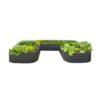 Vego Garden 92-cu ft 84-in W x 138-in L x 17-in H Modern Gray Galvanized Metal Raised Garden Bed
