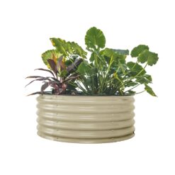 Vego Garden 42-in W x 42-in L x 17-in H Pearl White Metal Raised Garden Bed