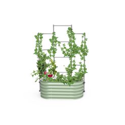 Vego Garden VWT 42-in W x 71-in H Powder Coated Steel Garden Trellis For Climbing Plants For Cucumbers For Roses For Tomatoes