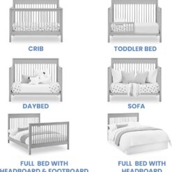 Delta Children Remy 6-in-1 Crib, Grey