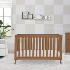 Delta Children Essex 4-in-1 Convertible Crib - Greenguard Gold Certified, Chestnut