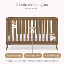 Delta Children Essex 4-in-1 Convertible Crib - Greenguard Gold Certified, Chestnut