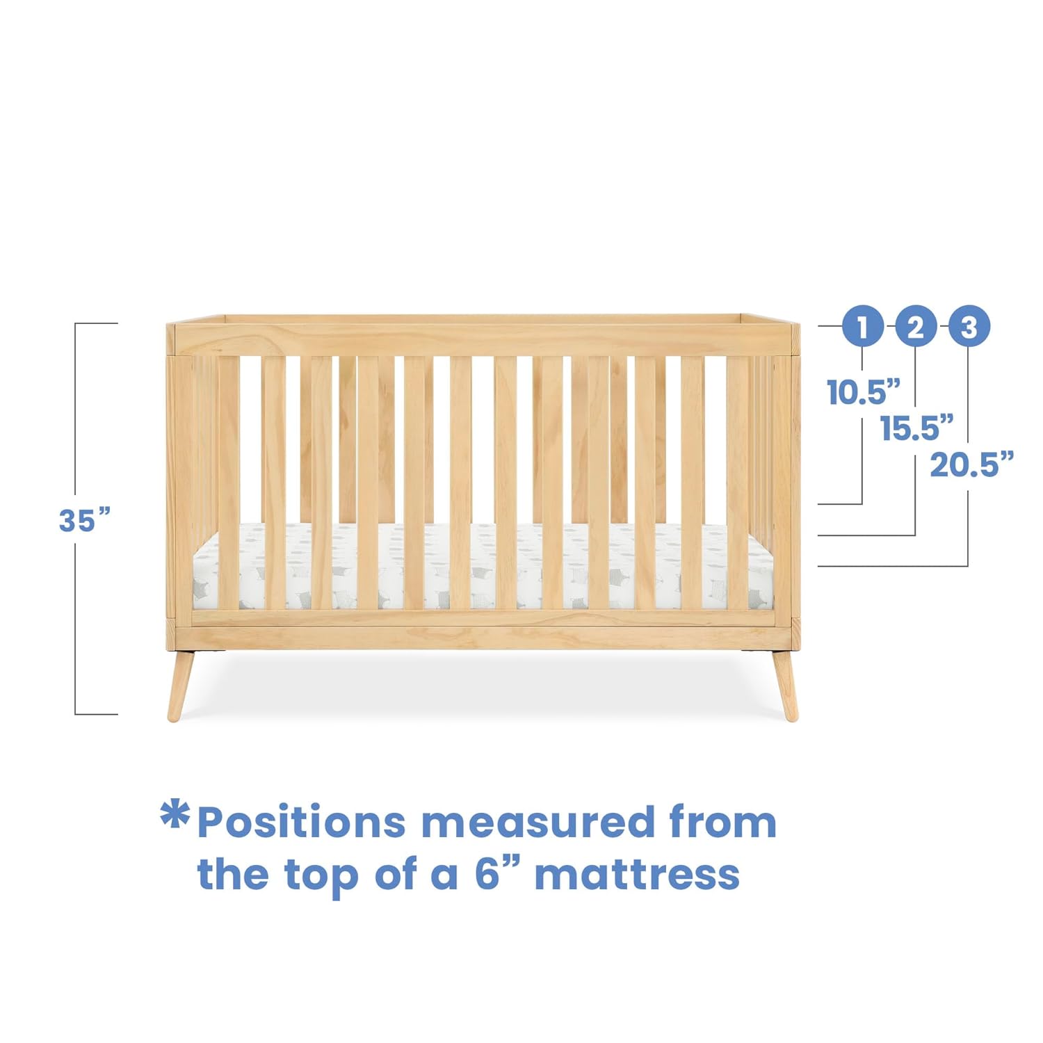Delta Children Essex 4-in-1 Convertible Crib Greenguard Gold Certified, Natural