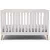 Delta Children Essex 4-in-1 Convertible Baby Crib, Bianca White with Natural Legs