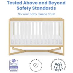 Delta Children Tribeca 4-in-1 Baby Convertible Crib, Bianca White/Natural
