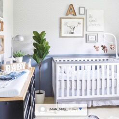 Delta Children Tribeca 4-in-1 Baby Convertible Crib, Bianca White/Natural