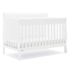 Simmons Kids Carter 6-in-1 Convertible Crib - Greenguard Gold Certified, Bianca White